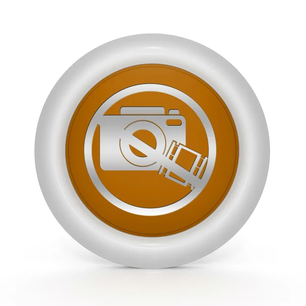 Ban shooting circular icon on white background — Stock Photo, Image