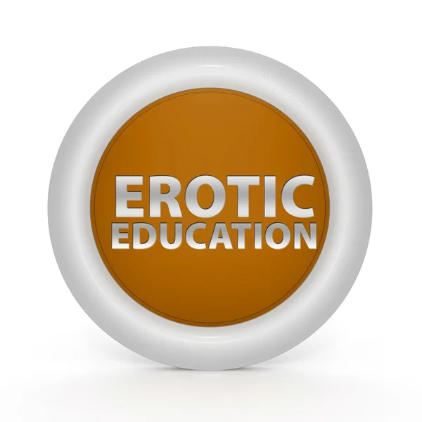 Icono circular Educación Erótica sobre fondo blanco — Foto de Stock