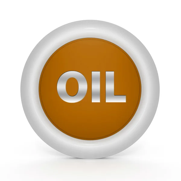 Icono circular de aceite sobre fondo blanco —  Fotos de Stock