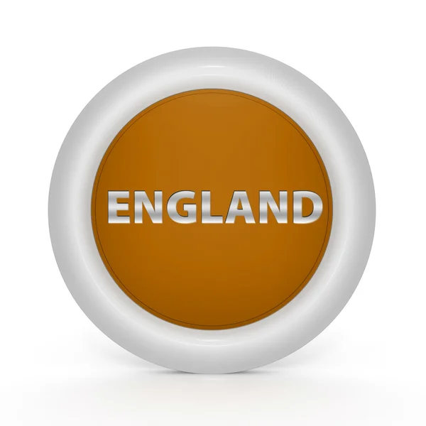 Круговая икона Англии на белом фоне — стоковое фото