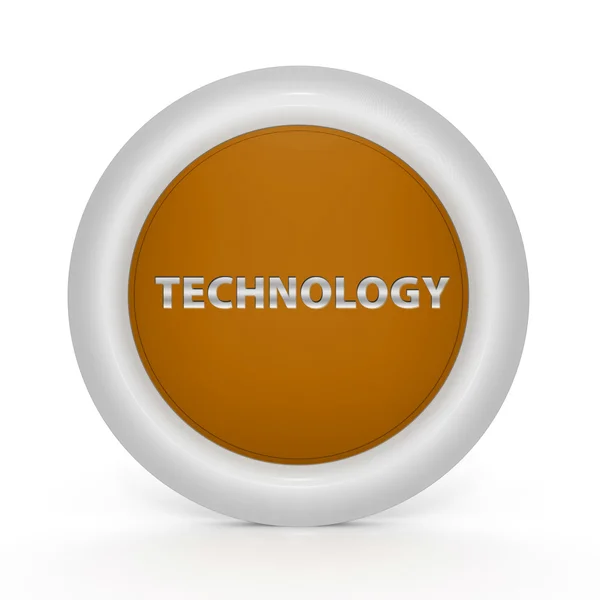Icono circular de tecnología sobre fondo blanco —  Fotos de Stock