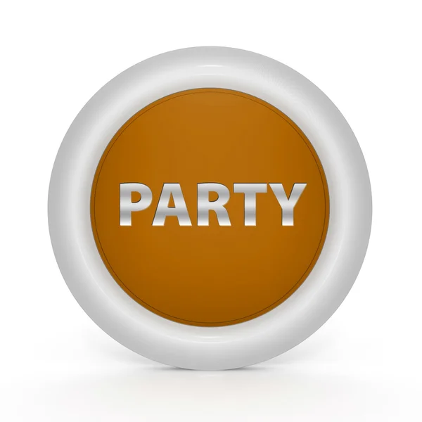 Party circular icon on white background — Stock Photo, Image