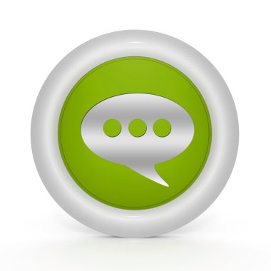 beyaz zemin üzerinde Forum dairesel simgesi