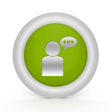 beyaz zemin üzerinde Forum dairesel simgesi