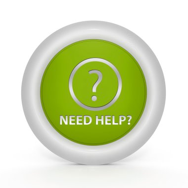 beyaz zemin üzerinde dairesel simgesi yardım