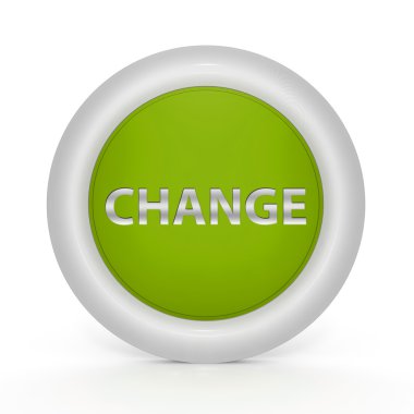 Beyaz arka plan üzerinde dairesel Simge Değiştir