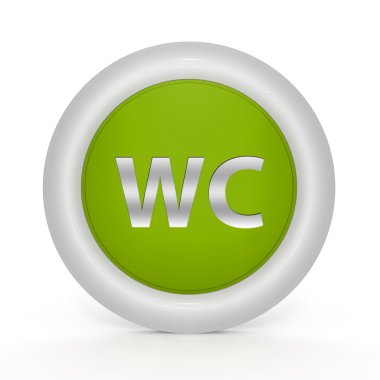 Beyaz arka plan üstünde WC dairesel kutsal kişilerin resmi