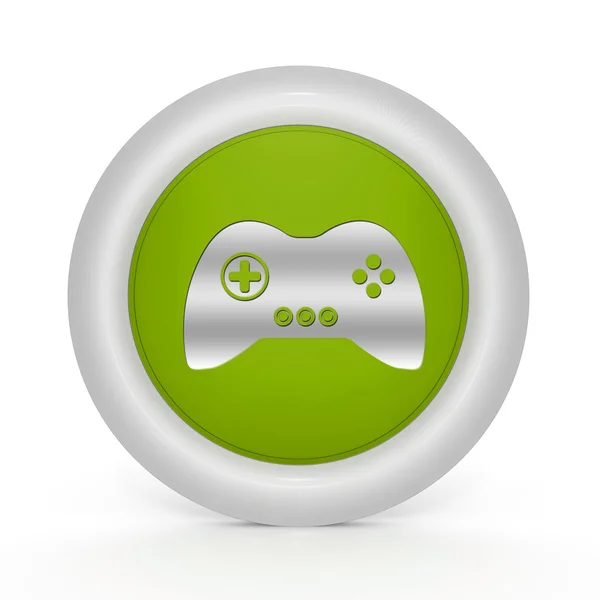 Permainan ikon melingkar di latar belakang putih — Stok Foto