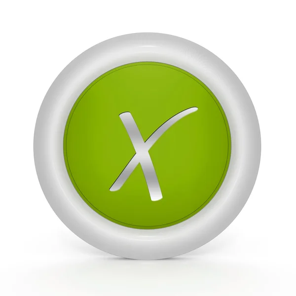 Check circular icon on white background — Stock Photo, Image