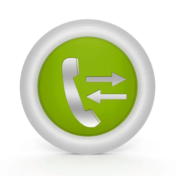 Calls circular icon on white background — Stock Photo, Image