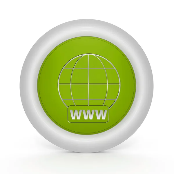 Www icono circular sobre fondo blanco —  Fotos de Stock