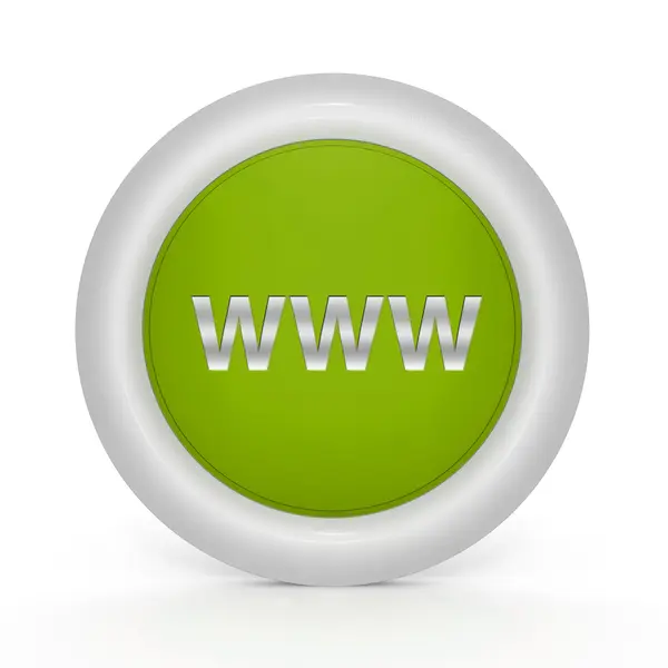 Www circulaire pictogram op witte achtergrond — Stockfoto