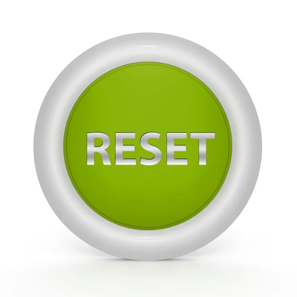 Reset circular icon on white background — Stock Photo, Image