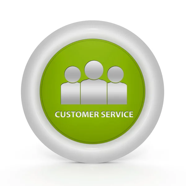 Customer service cirkulär ikonen på vit bakgrund — Stockfoto