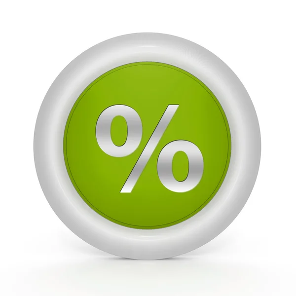 Percent circular icon on white background — Stock Photo, Image