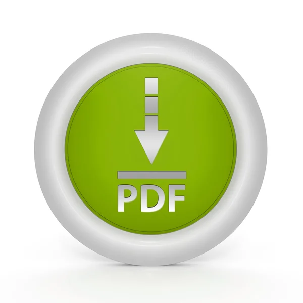 PDF download circulaire icon op witte achtergrond — Stockfoto