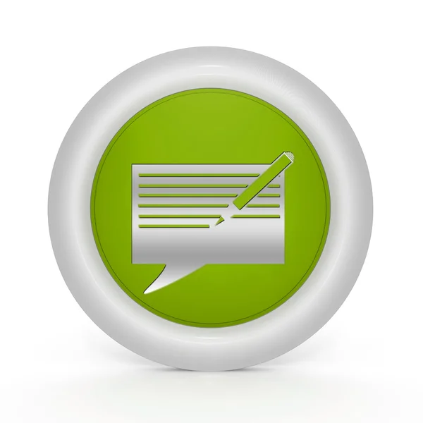 New message circular icon on white background — Stock Photo, Image