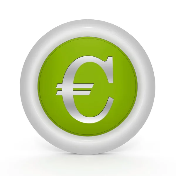 Euro circulaire pictogram op witte achtergrond — Stockfoto