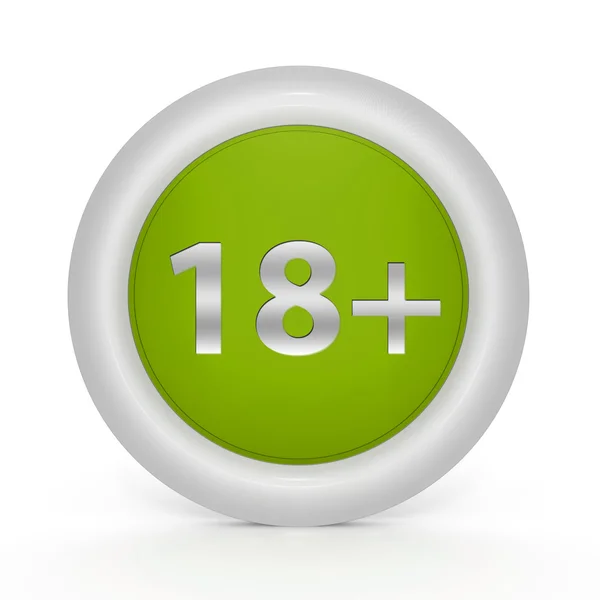 18 kreisförmiges Symbol auf weißem Hintergrund — Stockfoto