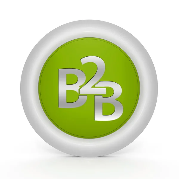 Icono circular B2B sobre fondo blanco —  Fotos de Stock