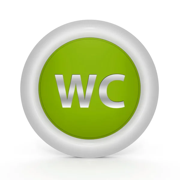 WC kör alakú ikon fehér háttér — Stock Fotó