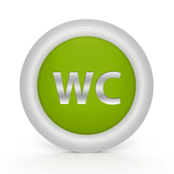 WC circulaire pictogram op witte achtergrond — Stockfoto