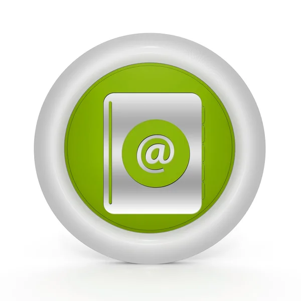 Email circular icon on white background — Stock Photo, Image