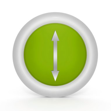 Beyaz arka plan üzerinde dairesel ok simgesi