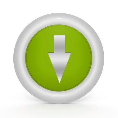 Beyaz arka plan üzerinde ok dairesel simgesi