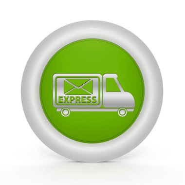 Beyaz arka plan üzerinde dairesel simgesini hızlı