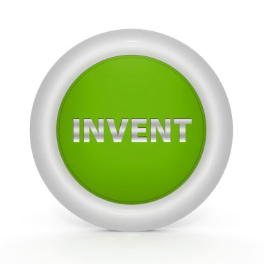 Beyaz arka plan üzerinde dairesel simgesi icat