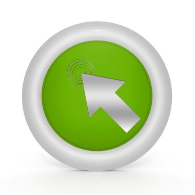 beyaz zemin üzerinde dairesel simgesini tıklayın