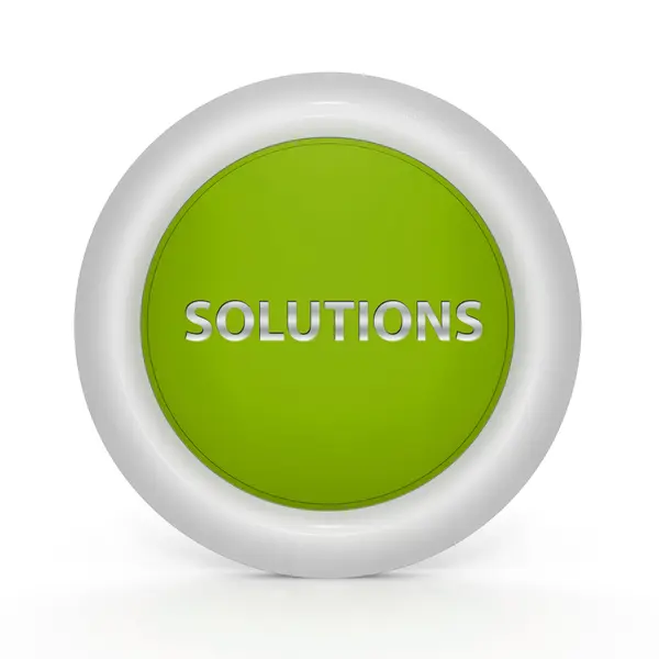 Solutions circular icon on white background — Stock Photo, Image