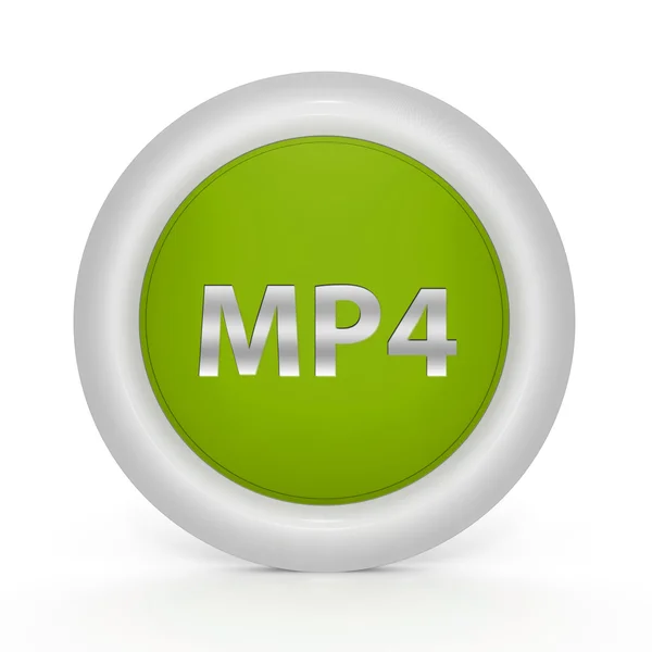 MP4 circular icon on white background — Stock Photo, Image