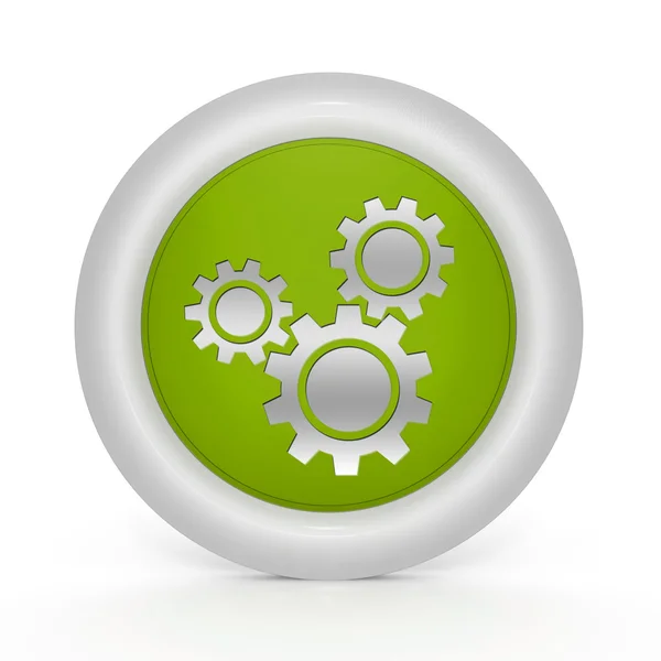 Settings circular icon on white background — Stock Photo, Image