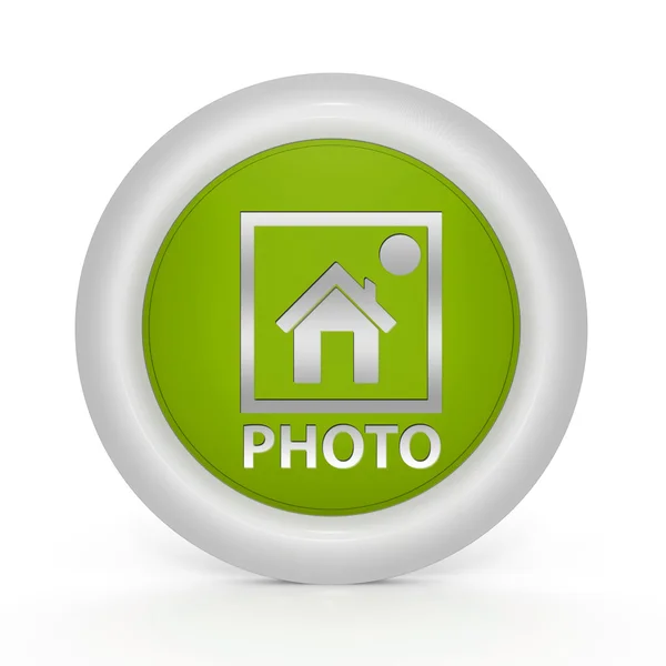 Circulaire fotopictogram op witte achtergrond — Stockfoto