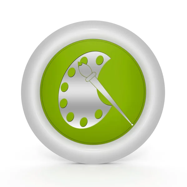 Paint circular icon on white background — Stock Photo, Image