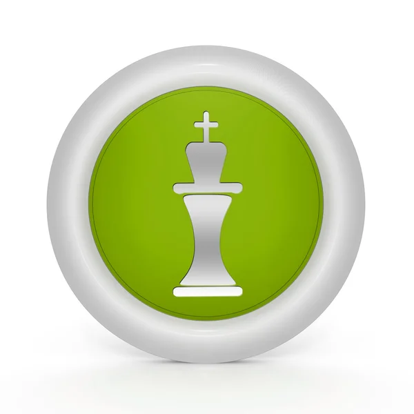 Chess circular icon on white background — Stock Photo, Image