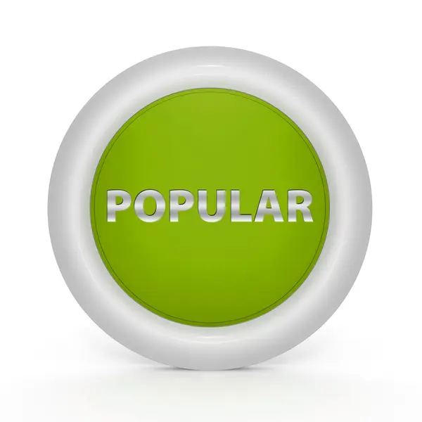 Populaire circulaire pictogram op witte achtergrond — Stockfoto