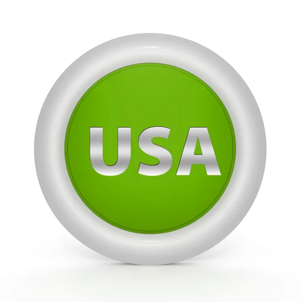 USA kör alakú ikon fehér háttér — Stock Fotó