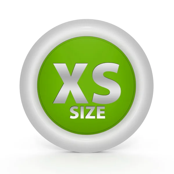 Kulatá ikona xs velikosti na bílém pozadí — Stock fotografie