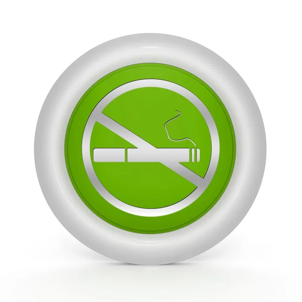 Icono circular de cigarrillo sobre fondo blanco — Foto de Stock