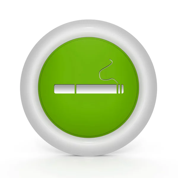 香烟在白色背景上的圆圈图标 — 图库照片