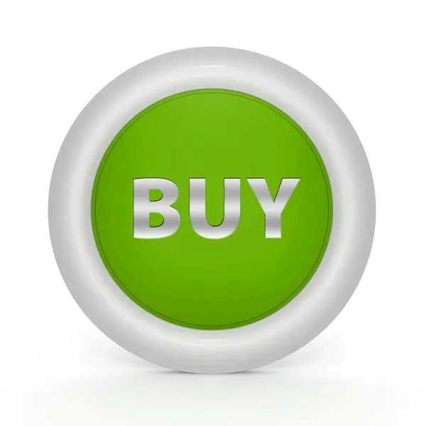 Comprar icono circular sobre fondo blanco — Foto de Stock