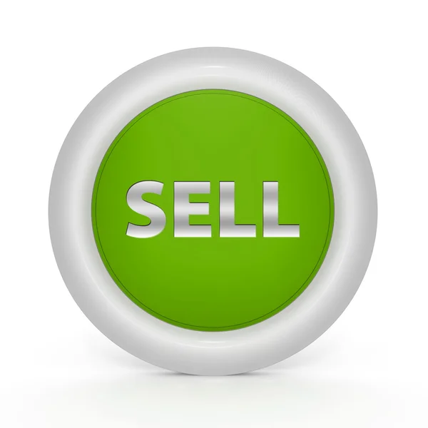 Sälja cirkulär ikonen på vit bakgrund — Stockfoto