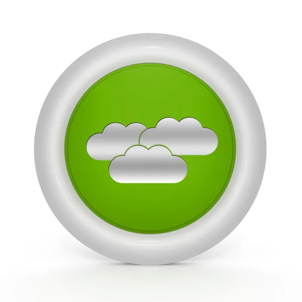 Cloud circular icon on white background — Stock Photo, Image