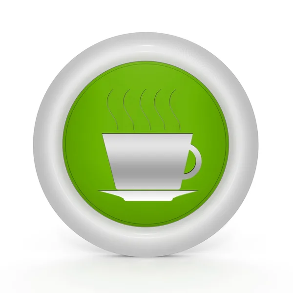 Coffee circular icon on white background — Stock Photo, Image