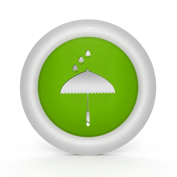 Regen kreisförmiges Symbol auf weißem Hintergrund — Stockfoto