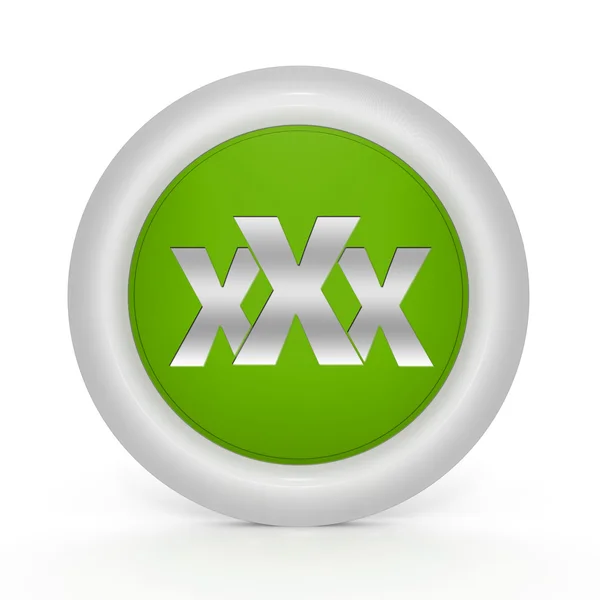 XXX circular icon on white background — Stock Photo, Image