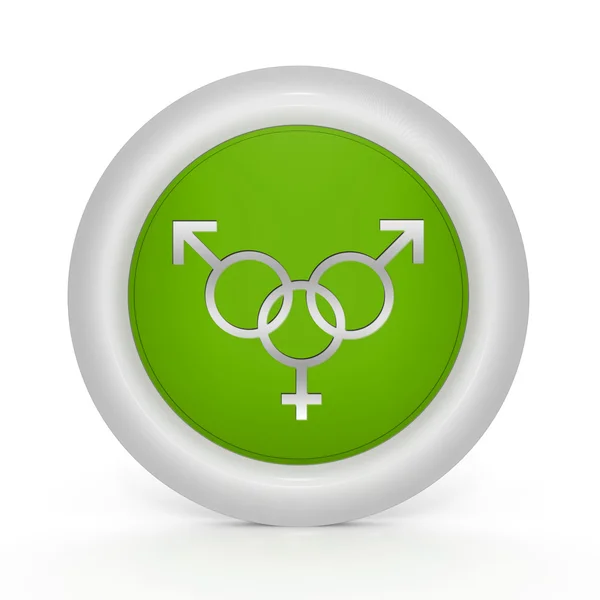 Круговая икона сексуальности на белом фоне — стоковое фото